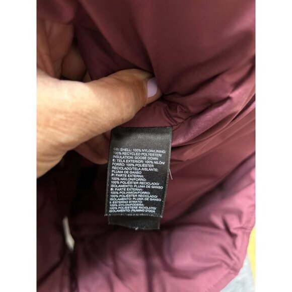 XS The North Face Maroon Burgundy Puffer Coat Womens Down Filled - Picture 7 of 10